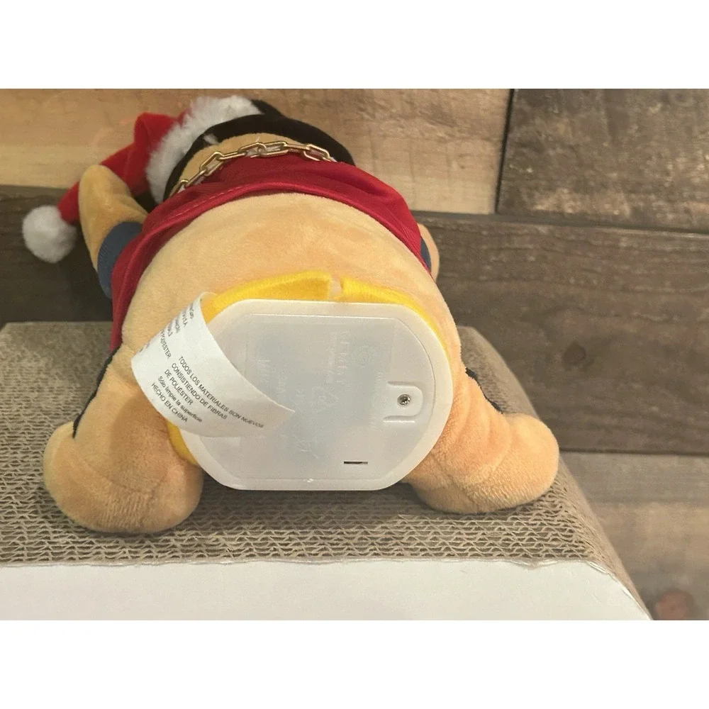 Gemmy Animated Hip-Hop Doberman Dog in Santa Suit Musical Plush Working Vintage‎